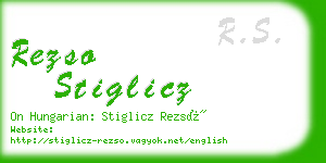 rezso stiglicz business card
